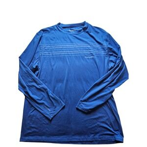 Hang Ten Mens Blue Long Sleeve Sun Shirt UPF 50+ UV Protection Rash Guard XL